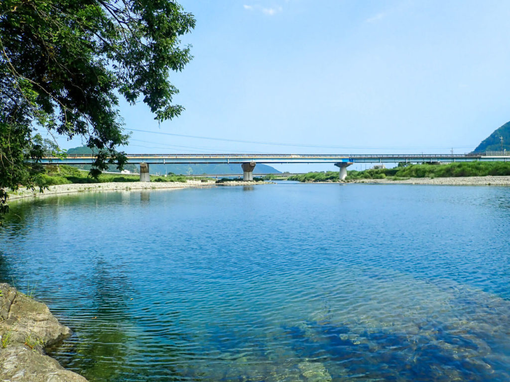 銚子川河口付近 銚子橋の様子